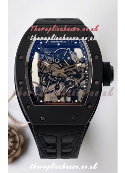 Richard Mille RM055 FREE SPRUNG MVMNT Black Ceramic Black Inner Bezel Super Clone Watch 