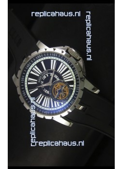 Roger Dubuis Excalibur Tourbillon Watch Japanese Movement - Black Dial