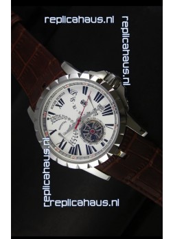 Roger Dubuis Excalibur Calendar Watch in White Dial 