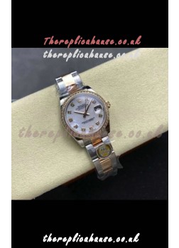 Rolex Super Clone Datejust 31MM Pearl Dial Rose Gold Oyster Super Clone Watch 