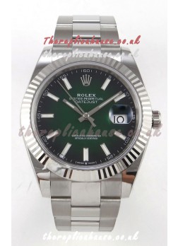 Rolex Datejust 126234 Ombre Green Dial Oyster FREE SPRUNG MVMT Super Clone Watch 41MM