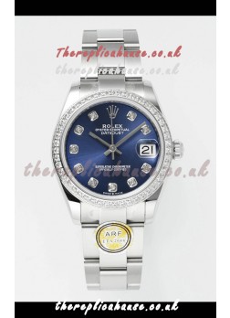 Rolex Super Clone Datejust Blue Dial Steel Case 31MM Super Clone Watch 