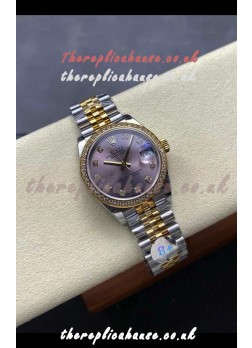 Rolex Super Clone Datejust 31MM Pink Dial Yellow Gold Super Clone Watch 