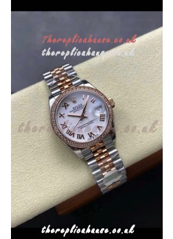 Rolex Super Clone Datejust 31MM White Dial Yellow Gold Super Clone Watch 