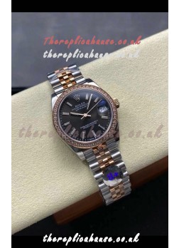 Rolex Super Clone Datejust 31MM Grey Dial Rose Gold Super Clone Watch 