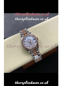 Rolex Super Clone Datejust 31MM Pearl Dial Rose Gold Super Clone Watch 