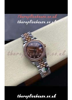 Rolex Super Clone Datejust 31MM Brown Dial Rose Gold Super Clone Watch 
