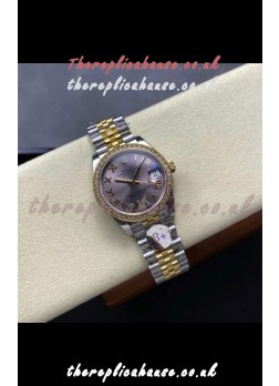 Rolex Super Clone Datejust 31MM Grey Dial Yellow Gold Super Clone Watch 
