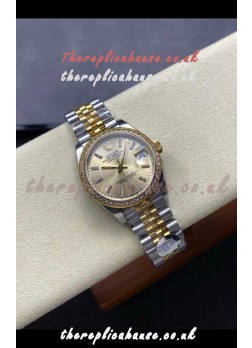 Rolex Super Clone Datejust 31MM Gold Dial Yellow Gold Super Clone Watch 