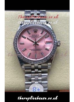 Rolex Super Clone Datejust 31MM Pink Dial Steel Case Super Clone Watch 