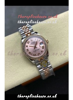Rolex Super Clone Datejust 31MM Pink Dial Rose Gold Super Clone Watch 