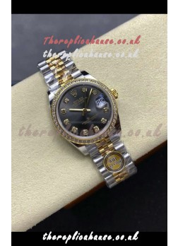 Rolex Super Clone Datejust 31MM Grey Dial Yellow Gold Super Clone Watch 