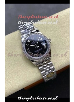Rolex Super Clone Datejust 31MM Black Roman Dial Jubilee  Super Clone Watch