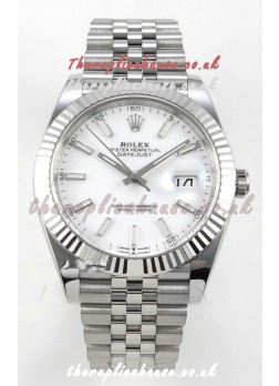 Datejust Super Clone 126334 White Dial 41MM FREE SPRUNG MVMNT 3235 Watch 