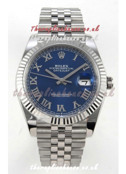 Datejust Super Clone 126334 Blue Roman Dial 41MM FREE SPRUNG MVMNT 3235 Watch 