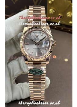 Rolex Day Date 228236 Rose Gold Steel Crystal Dial Super Clone Watch 