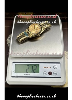 Rolex Day Date 228238 Yellow Gold in Gold Crystal Dial Super Clone Watch 