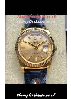 Rolex Day Date 128238 Yellow Gold in Gold Crystal Dial Super Clone Watch 