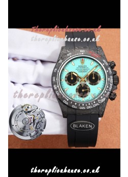 Rolex Daytona Forged Cabon Casing Tiffany Blue Dial Super Clone Watch 