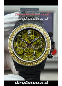 Rolex Daytona Yellow "Artisans De Genève - Poetry of Lights" Carbon Casing Super Clone Watch 