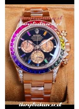 Rolex Daytona 116568 Rose Gold Black Dial Super Clone Watch 