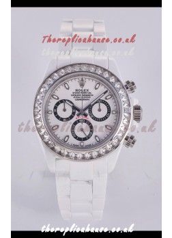 Rolex Daytona AET White Ceramic White Dial 4130 Movment Super Clone Watch 