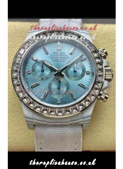 Rolex Daytona TPT Casing Ice Blue Dial Nylon Strap Super Clone Watch 