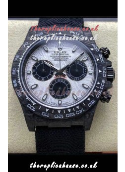 Rolex Daytona Black Carbon Fiber Meteorite Dial Nylon Strap Super Clone Watch 