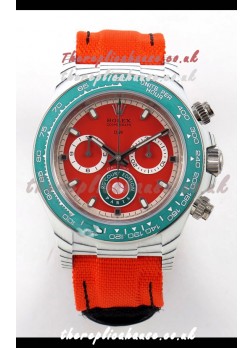 Rolex Daytona DiW RG Course Edition White Carbon Red Dial Super Clone Watch 