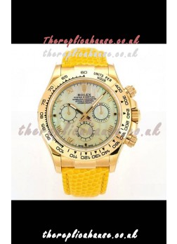 Rolex Daytona 116568 Yellow Gold 4801 Movement Yellow Dial Super Clone Watch 
