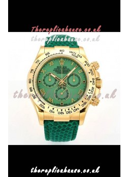 Rolex Daytona 116568 Yellow Gold 4801 Movement Green Dial Super Clone Watch 