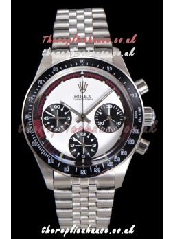 Rolex Daytona Paul Newman 37MM White Dial Manual Wind Super Clone Watch 