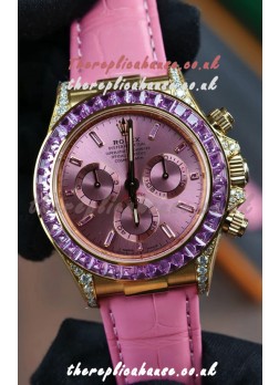 Rolex Daytona 126538TRO Yellow Gold Pink Dial Super Clone Watch 