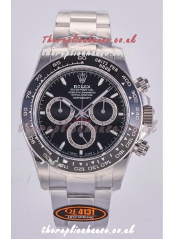 Rolex Daytona 126500 Black Dial Stick Markers FREE SPRUNG MVMT Super Clone Watch 