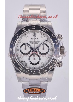 Rolex Daytona 126500 White Dial Stick Markers FREE SPRUNG MVMT Super Clone Watch 