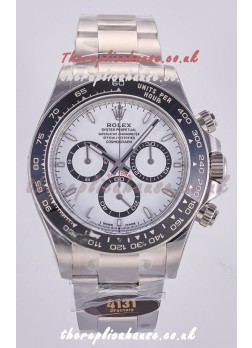 Rolex Daytona 126500 White Dial Stick Markers FREE SPRUNG MVMT Super Clone Watch 