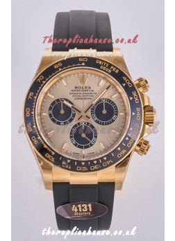 Rolex Daytona 126518 Gold Dial FREE SPRUNG MVMT Super Clone Watch 