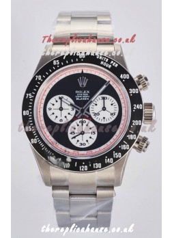 Rolex Daytona Paul Newman Blaken Black Dial Custom Modded 4130 Mvnt Swiss Replica