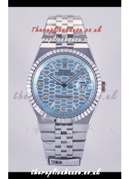 Rolex Land-Dweller 127336 Ice Blue Honeycomb Dial 40MM Super Clone Watch 