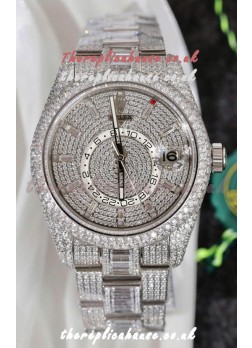 Rolex Sky-Dweller REF #m336934 moissanite Iced Out Swiss Replica Watch 