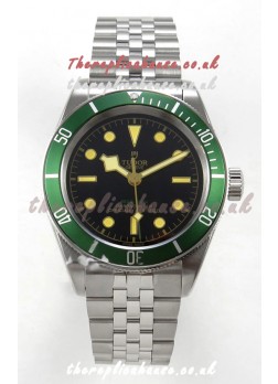 Tudor Black Bay 41 Black Dial Green Bezel Jubilee Super Clone Watch 