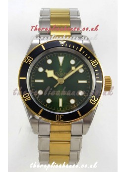 Tudor Black Bay 41 Two Tone Yellow Gold Green Dial Super Clone Watch 