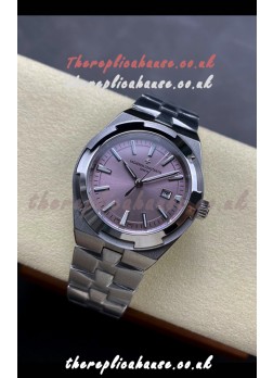 Vacheron Constantin Overseas 35MM Pink Dial Steel Strap Super Clone Watch 