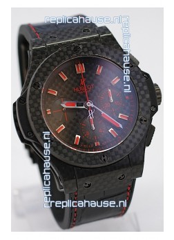 Hublot Big Bang All Carbon Swiss Replica Watch in Red
